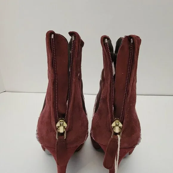 ROBERTO CAVALLI Python, Suede and Mesh Ankle Boots - Picture 8 of 14